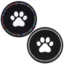 Rhinestone Dog Paw Cup Holder Interior Accessories Anti Slip Mats Car Coasters