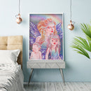 5D DIY Partial Drill Special Shape Girl Rhinestone Diamond Drawing for Home