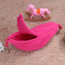 Warm Banana Hamster Hammock Hang Cage Pet Birds Sleeping Nest House (Rose)