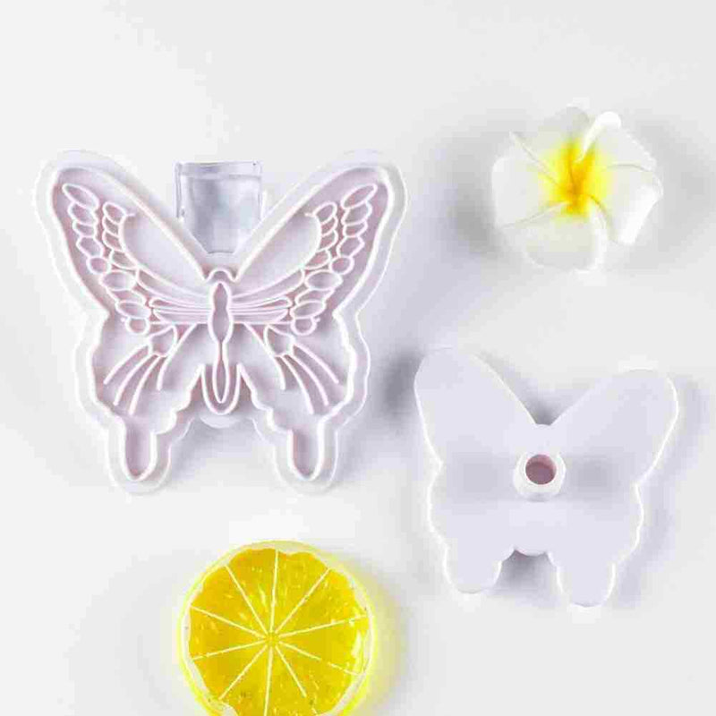 2021 Butterfly Flower Plunger Fondant Stamp Cookie Cake Decorate Goo Cutter Z9Q7