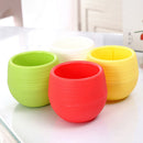 Plastic Round Small Flower Pot Indoor Unbreakable Bonsai Plant Pot (Green)