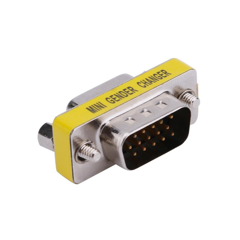 2pcs 15pin VGA Male to Female Adapter Gender Changer Couplers Extenders
