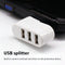 USB3.0 Hub Adapter Rotate High Speed U Disk Reader Splitter 3-Port (White)