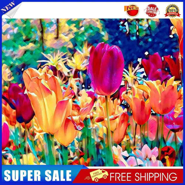 #A Colorful Flower Oil Paint By Number Kit DIY Acrylic Painting Home Decoratio