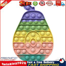 Silicone Push Bubble Rainbow Color Fidget Toys Autism Stress Reliever (A) Newly