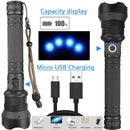 Strongest Rechargeable LED Flashlight Torch Lumens Long Lasting.