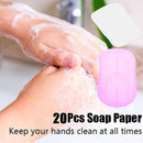 Portable Outdoor Travel Mini Soap Paper Washing Hand Bath Clean Scented Sheet~