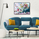 Painting By Numbers DIY Flowers Hand Painted Canvas Oil Art Picture Ornament Kit