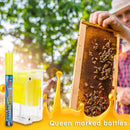 Beekeeper Marker Bottle with Marking Pens Queen Beekeeping Tool (Yellow)