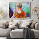 Frameless Painting By Numbers Girl Back DIY Handmade Drawing On Canvas Art Kit