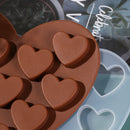 DIY Decor Cake Making Ice Tray Chocolate Mold Heart Shaped Silicone Mould