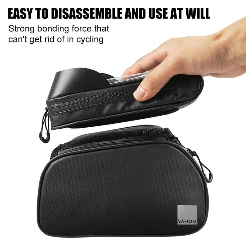 1.5L Touch Screen Bike Front Frame Top Tube Phone Sunshade Double Side Bag