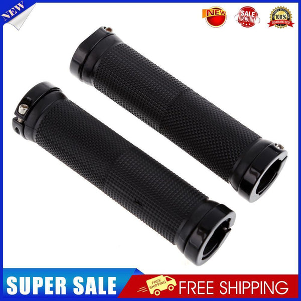 Ergonomic Mountain Bike Bicycle Double Lock-on Handlebar Grips Black