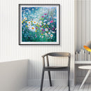 11CT Full Embroidery Daisy Bush Cotton Print Cross Stitch Kit Home Decoration