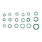 265pcs Universal 18 Size Car Air Conditioner O Ring Seal Circle Kit (Green)
