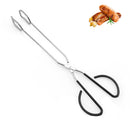 Stainless Steel Scissor Tongs Food Meat Scissor Baking Bread Clamp Barbecue Tong
