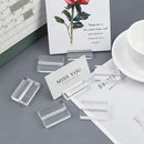 Paper Clamp Acrylic Sign Holder Place Card Clamps Stand Table Numbers Holder