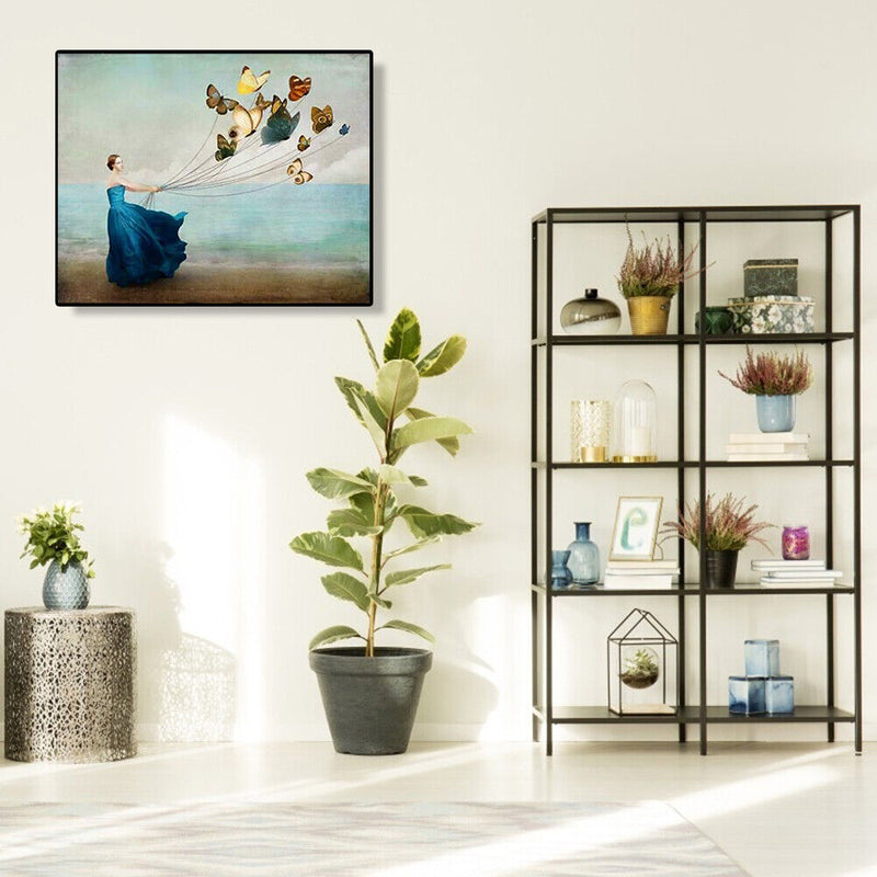 Painting By Number Kit Butterfly Girl Handpainted Drawing DIY Oil Wall Art