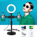 Phone Brackets Video Light Kit 3 Color Temperature 4.7 inch Selfie Ring Light