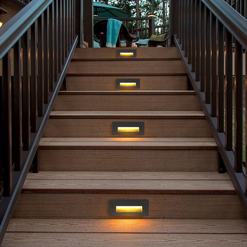 #A LED Recessed Stair Wall Light Waterproof Footlight Outdoor Night Lighting Dec