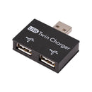 Micro USB Power Port USB Charger Hub 2 Port USB Splitter Multi-port Adapter
