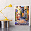 5D DIY Diamond Painting Street Landscape Rhinestone Full Round Wall Craft Art
