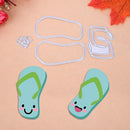 4pcs Beach Slippers Metal Cutting Dies DIY Scrapbook Emboss Stencils Crafts