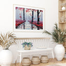 Red woods 50x40cm Oil Paint By Numbers Picture Painting