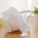 Flower Girls Basket Lace Bowknot Wedding Decoration Storage Container Supplies