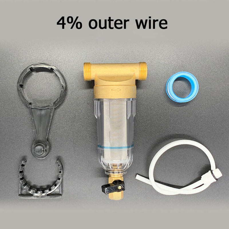 Copper Faucets Front Purifier Household Tap Water Heater Pre-Filter (20mm) Newly