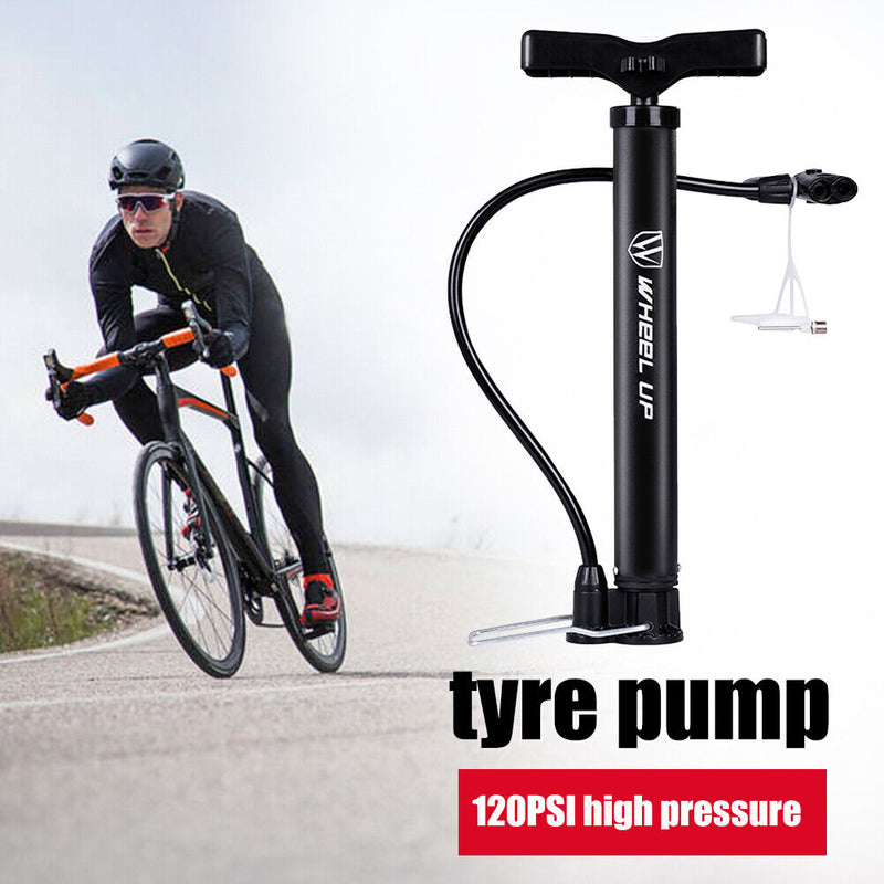 WHEEL UP 120psi Pump Bicycle Tire Air Inflator for American/Presta Valve Newly
