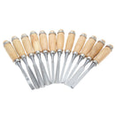 Hand Chisel Wood Carving Hand Tools Woodworking Professional Gouges For 12Pcs