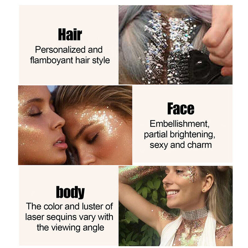 30g Body Sequins Mini Sequin Cosmetics Eye Color Glitter Gel for Everyday Makeup