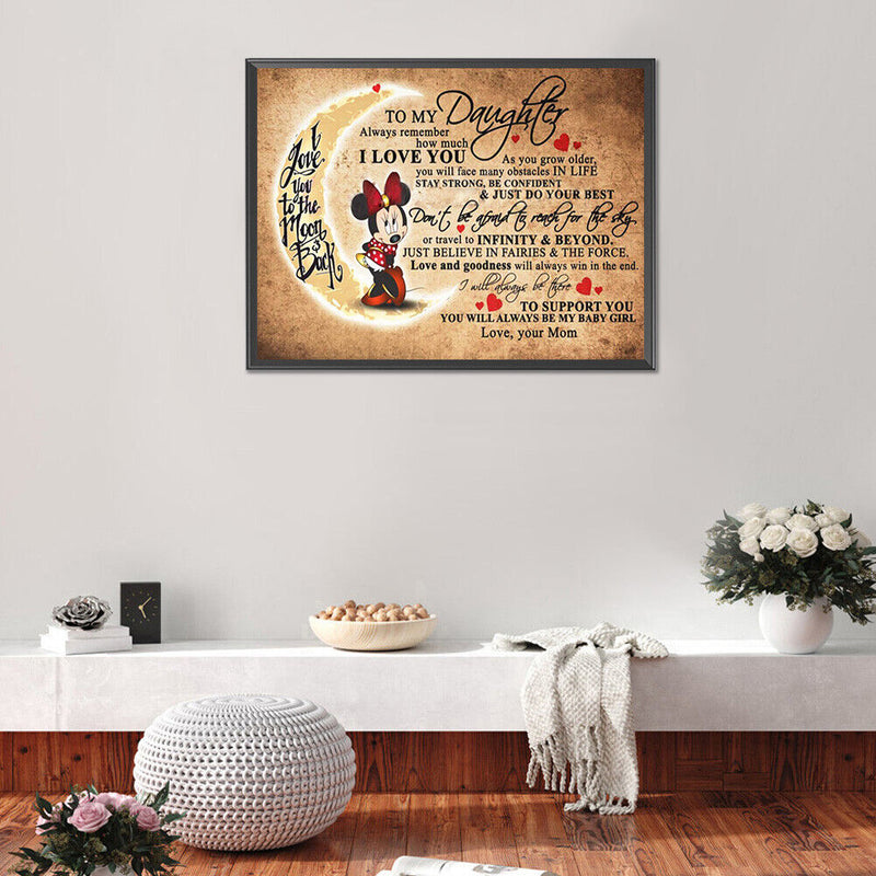 Diamond Painting Mouse Letters Full Round Drill Picture of Rhinestone DIY Kits