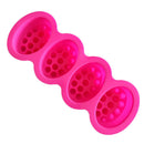 4 Grids Silicone Soap Mold Soap Form for Massage Therapy Soap Bar (Rose) Newly
