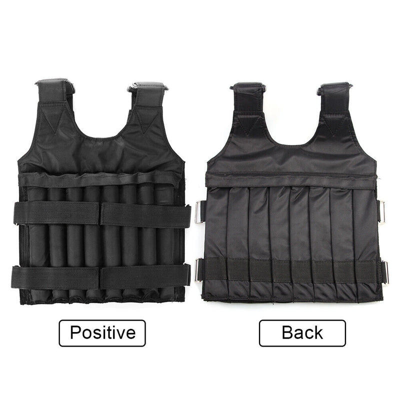 15kg Adjustable Loading Weighted Vest Gym Boxing Running Training Sand Waistcoat