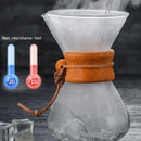 Anti-Scald Pour Over 400ML Glass Coffee Kettle Brewer Pot Filter Dripper