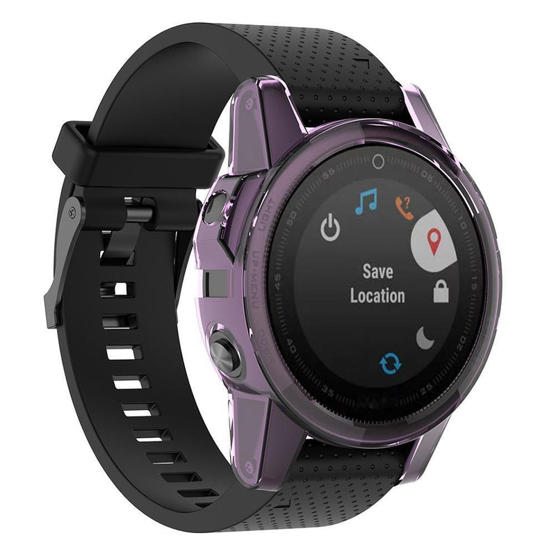 Anti-scratch TPU Transparent Skin Protector Frame for Garmin Fenix 5S Smartwatch