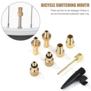 8pcs/set Aluminum Alloy Bike Valve Conversion Nozzles Bicycle Valve Adapter Tool