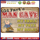 Man Cave Sheet Metal Drawing Metal Painting Tin Wall Home Poster Bedroom Sign