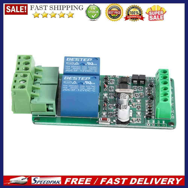 Modbus RTU 2 Way Relay Module TTL/RS485 Interface Communication with Indicator