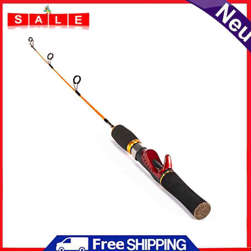 52cm Ice Fishing Rod Winter Outdoor Sport 2 Sections Telescopic Glass Fiber Pole