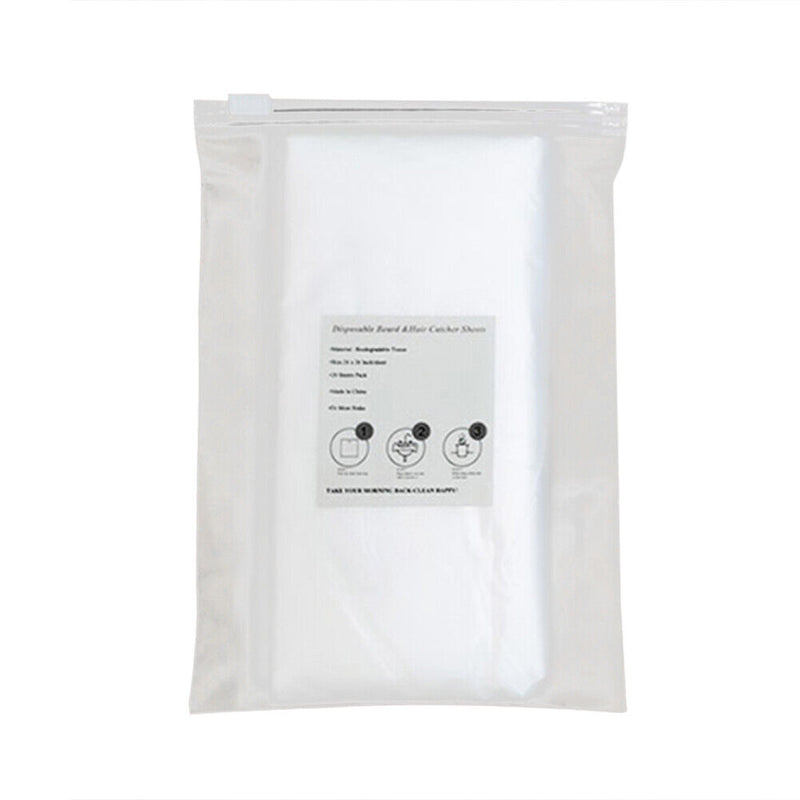 20pcs Beard Bib Biodegradable Beard Hair Catcher Sink Guard for Buzzing Tri