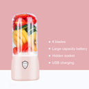 300mL Mini Portable Electric Juicer Mixer Kitchen Fruit Blender USB (Pink) Newly