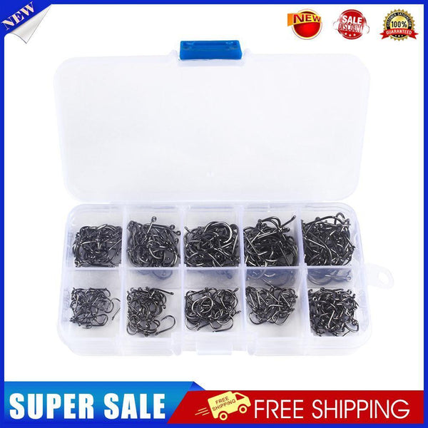 500pcs Fishing Hooks Set Sharp Barbed Fishhooks Rock Fishing Accessories