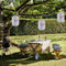 #A Waterproof Solar Lantern Light Nylon Cloth Chinese Japanese Hanging Lamp