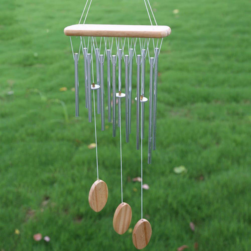 Lucky Metal Wooden White Wind Chime Garden Household Decor Birthday Gift