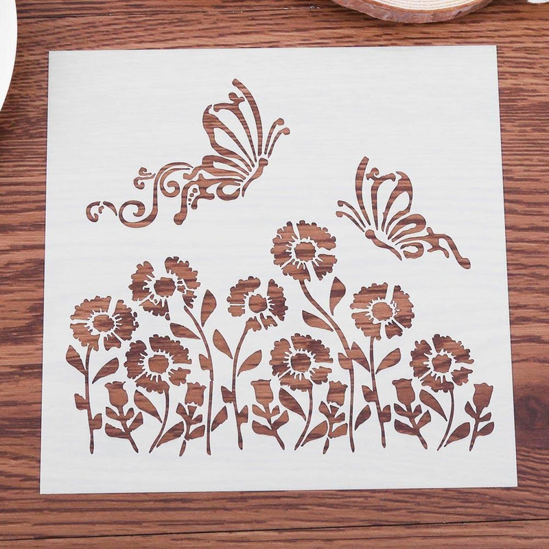 Plastic Cake Flower Spray Stencils DIY Mold Mould Fondant Template(PH-22)