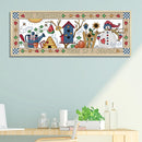 Cartoon Cross Stitch Kits 14CT Stamped Embroidery Set DIY 2-Beach Cotton Thread