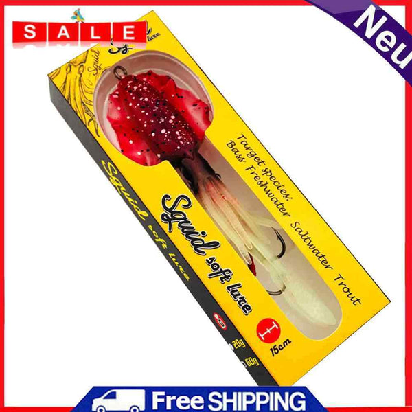 UV Luminous Bionic Squid Fishing Lures 60g 15cm Wobbler Soft Bait Fishing Tackle